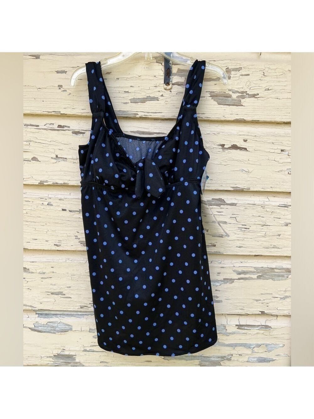 Vintage Inches Away Polkadot One Piece Tankini Swimsuit Miraclesuit Swim Dress